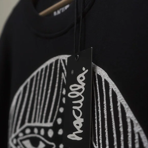 Haculla STRIPE FACE Crew Black XL